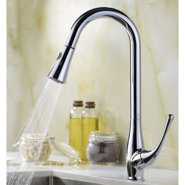 Elysian Farmhouse 33 Kitchen Sink With Polished Chrome Singer Faucet